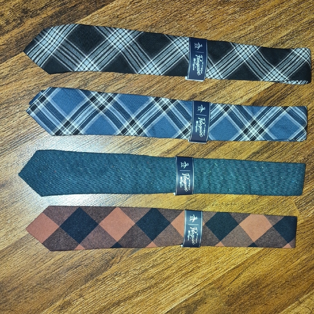 Original Penguin Men's Tie Set in Black, Blue, Green, Brown